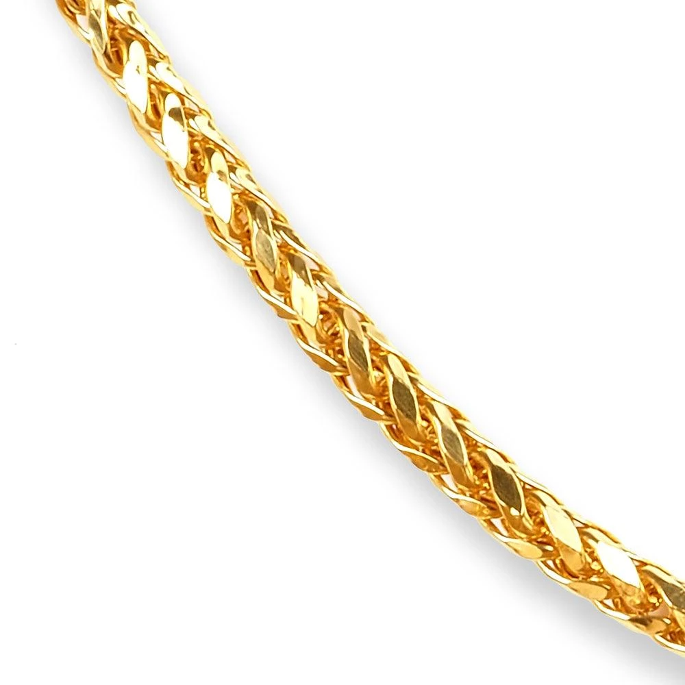 22ct Yellow Gold Filed Spiga Chain With Lobster Clasp - Classic Gold Chain 4 22ct Yellow Gold Filed Spiga Chain With Lobster Clasp - Classic Gold Chain - Image 4