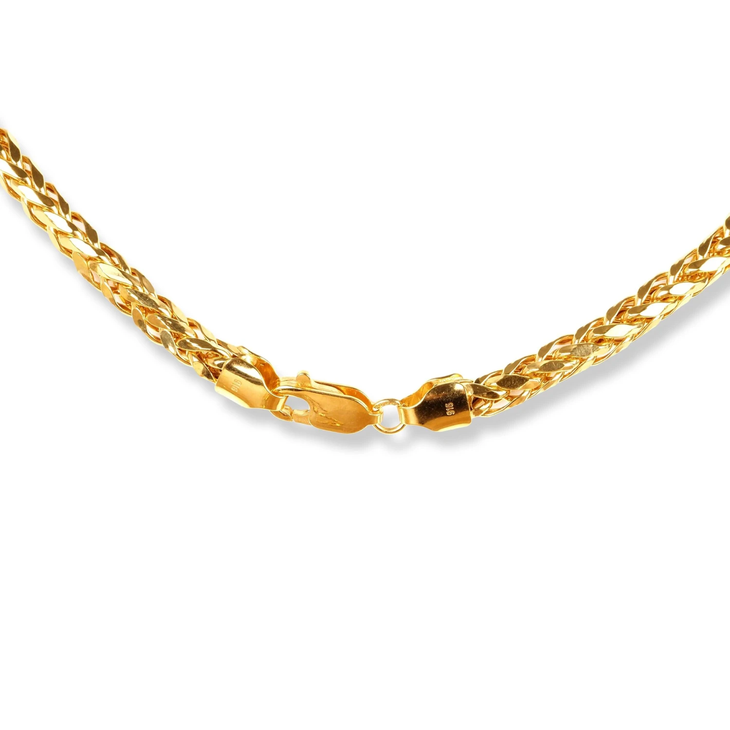 22ct Yellow Gold Filed Spiga Chain With Lobster Clasp - Classic Gold Chain 5 22ct Yellow Gold Filed Spiga Chain With Lobster Clasp - Classic Gold Chain - Image 5