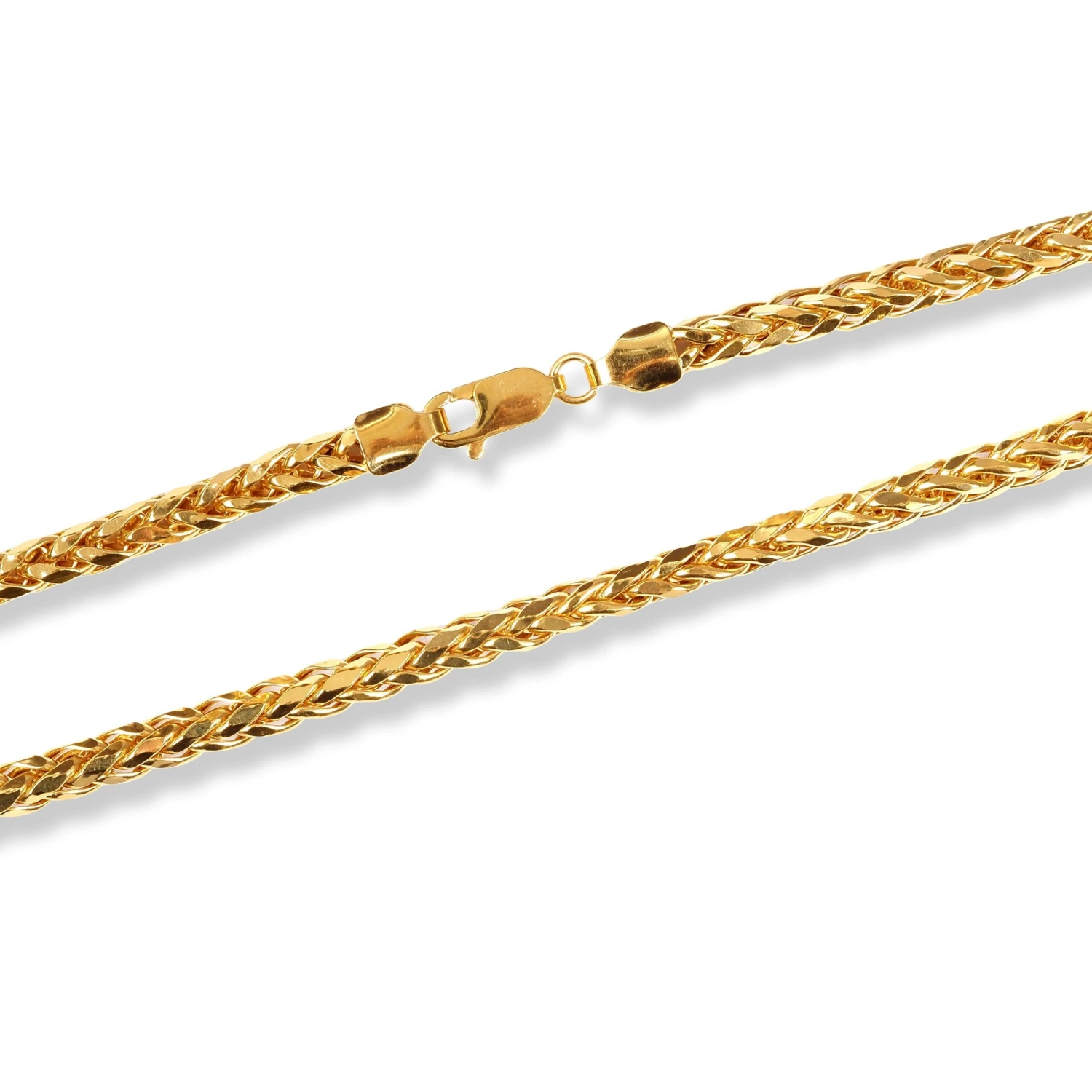 22ct Yellow Gold Filed Spiga Chain With Lobster Clasp - Classic Gold Chain 2 22ct Yellow Gold Filed Spiga Chain With Lobster Clasp - Classic Gold Chain - Image 2
