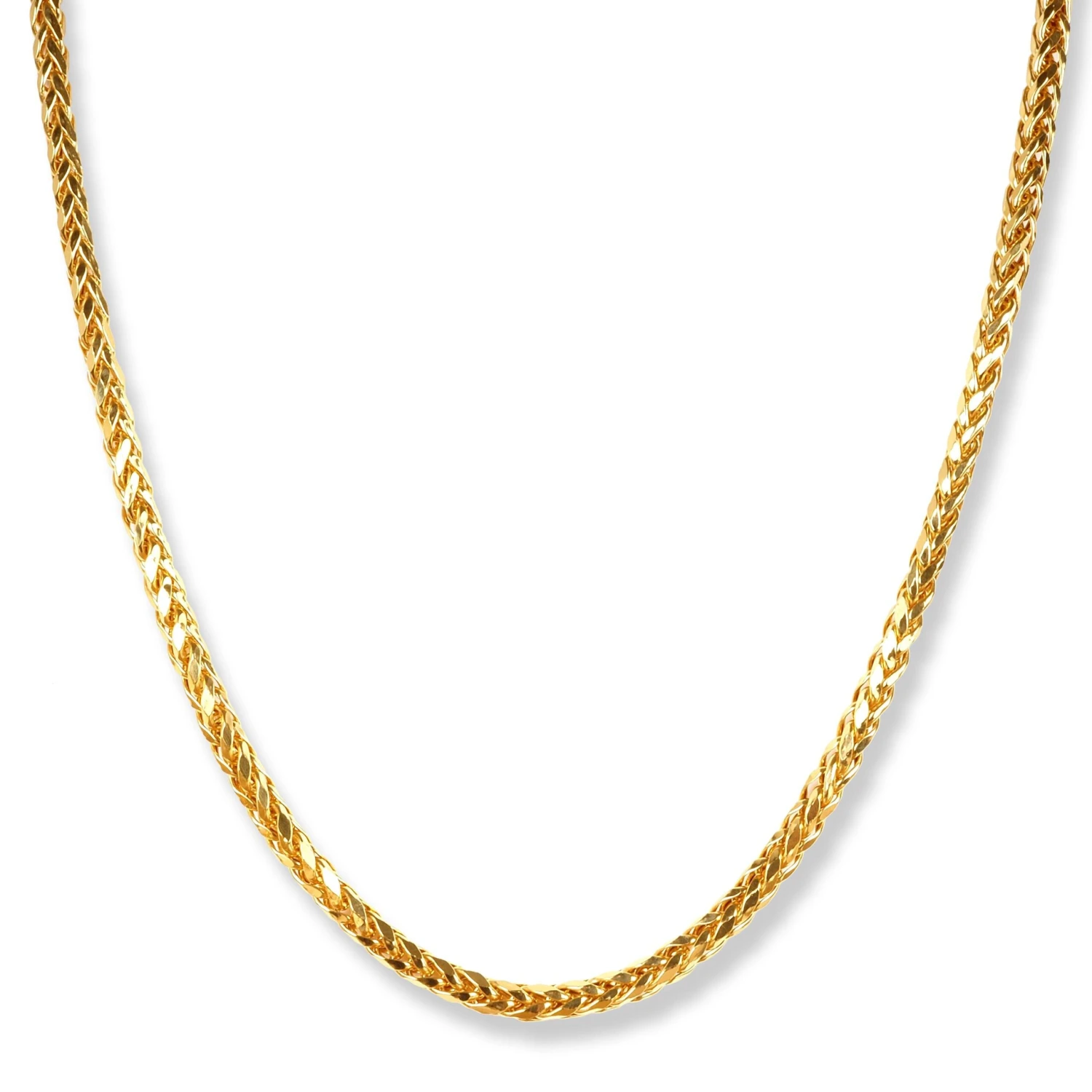 22ct Yellow Gold Filed Spiga Chain With Lobster Clasp - Classic Gold Chain 1 22ct Yellow Gold Filed Spiga Chain With Lobster Clasp - Classic Gold Chain