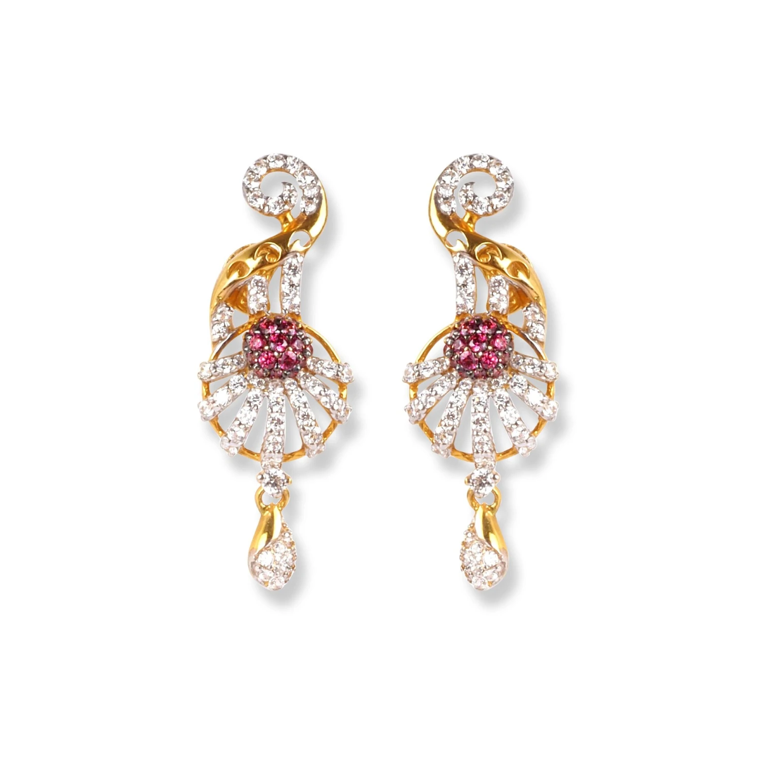 22ct Gold Cubic Zirconia Necklace N-4960 6 22ct Gold Cubic Zirconia Necklace N-4960 - Image 6