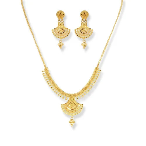 22ct Gold Set With Filigree Work N-7902