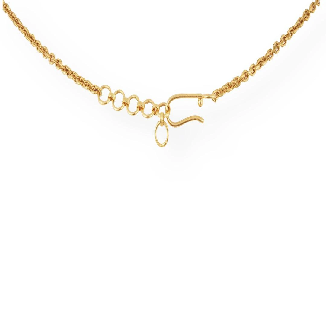 22ct Gold Antique-Style Pearl & Cubic Zirconia Teardrop Necklace And Earrings Set - Image 3