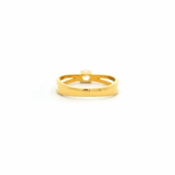 Elegant 22ct Gold Solitaire Ring – Split Shoulder Design With Round Cubic Zirconia | Size M½ 5 Elegant 22ct Gold Solitaire Ring – Split Shoulder Design With Round Cubic Zirconia | Size M½ -Shiny Jewelry Hub 22ct Gold Solitaire Ring with Round Cubic Zirconia in Four Prong Setting and Split Shoulders 2