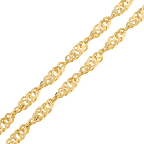 22ct Ripple Design Unisex Gold Chain With Lobster Clasp – Hallmarked