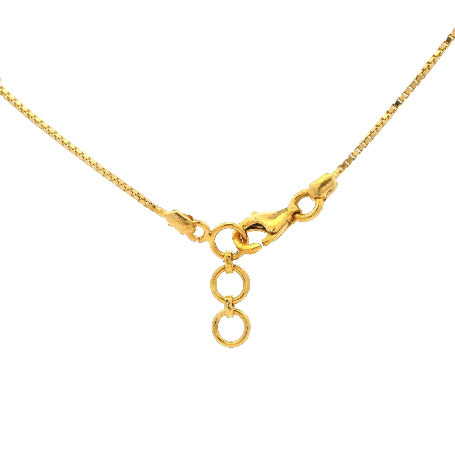 22ct Yellow Gold Chain With Gold & Rhodium Plated Beads At Intervals & Lobster Claw Clasp – Elegant & Unique | 16 Inches 2 22ct Yellow Gold Chain With Gold & Rhodium Plated Beads At Intervals & Lobster Claw Clasp – Elegant & Unique | 16 Inches - Image 2