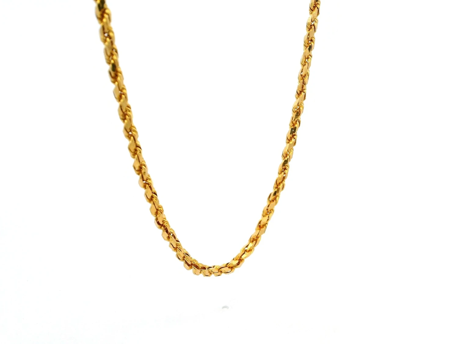 22ct Yellow Gold Rope Chain Necklace – Stylish & Strong With Lobster Clasp | 26 Inches 2 22ct Yellow Gold Rope Chain Necklace – Stylish & Strong With Lobster Clasp | 26 Inches - Image 2
