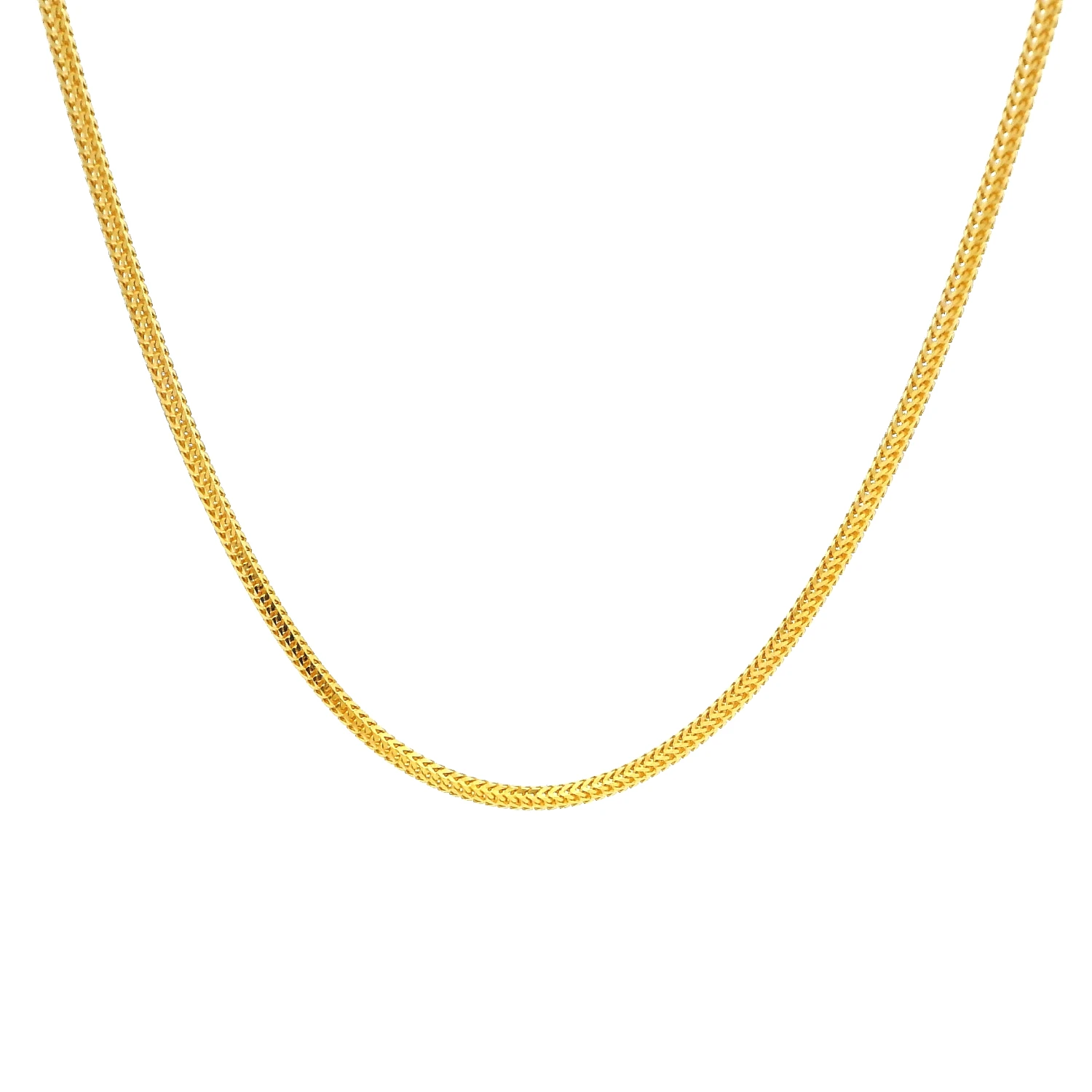22ct Yellow Gold Round Foxtail Chain With Lobster Clasp – Elegant & Durable Gold Chain 1 22ct Yellow Gold Round Foxtail Chain With Lobster Clasp – Elegant & Durable Gold Chain