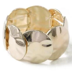 9ct Gold Plated Disc Fashion Bangle