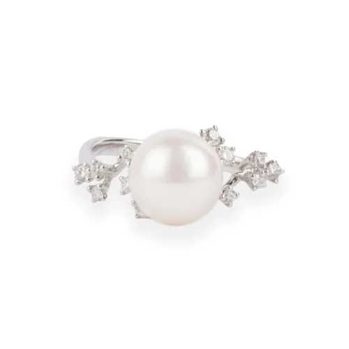 18ct White Gold Diamond & Cultured Pearl A-R35700-3001