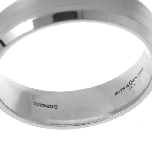 18ct White Gold Gents Wedding Band CCNC626 -Shiny Jewelry Hub CCNC626 C