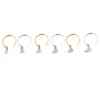 18ct Gold Diamond Wire Coil Back Nose Stud (0.01ct - 0.10ct)