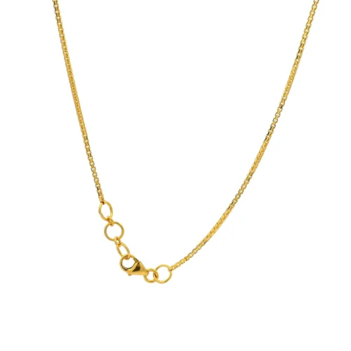 22ct Gold Necklace With Two Diamond Cut Beads & Drop – Perfect For Special Occasions -Shiny Jewelry Hub G26565 4