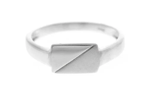 18ct White Gold Signet Ring (4.1g) GR-2466 -Shiny Jewelry Hub GR 2466 B