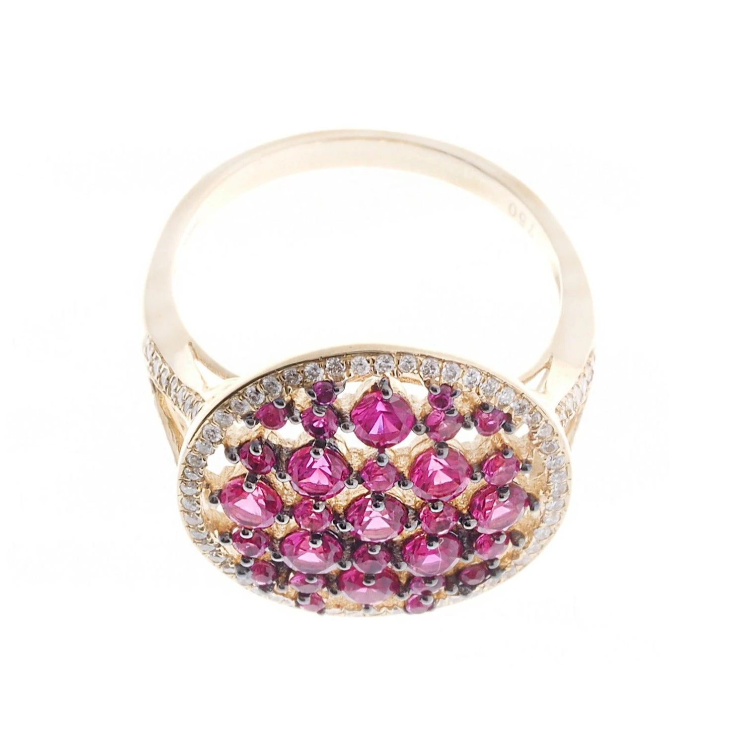 18ct Yellow Gold Diamond And Ruby Dress Ring HF04968R-R-R 3 18ct Yellow Gold Diamond And Ruby Dress Ring HF04968R-R-R - Image 3