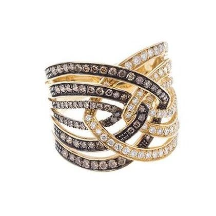 18ct Yellow Gold Diamond (Brown & White) Ring HF05355R-Y-BR 1 18ct Yellow Gold Diamond (Brown & White) Ring HF05355R-Y-BR