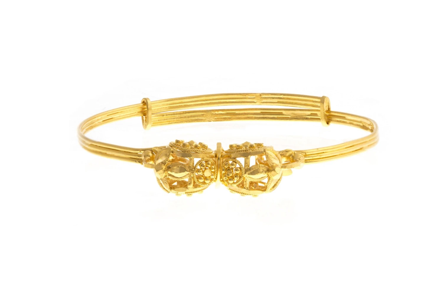 Hand Finished 22ct Yellow Gold Adjustable Children's Bangle 1 Hand Finished 22ct Yellow Gold Adjustable Children's Bangle