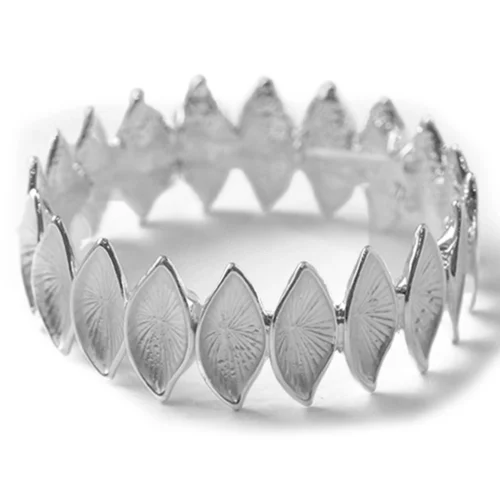 Hand Painted Leaf Design Fashion Bangle - Versatile Statement Bangle