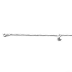 Sterling Silver Half Moon Anklet