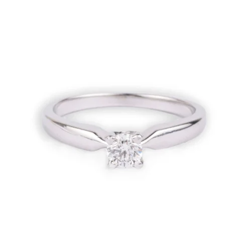 Platinum Solitaire Diamond Ring LR-1030
