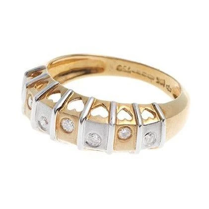 18ct Two Tone Gold Diamond Dress Ring LR-1856 1 18ct Two Tone Gold Diamond Dress Ring LR-1856