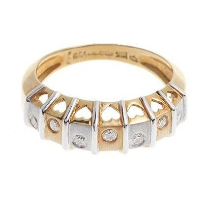 18ct Two Tone Gold Diamond Dress Ring LR-1856 3 18ct Two Tone Gold Diamond Dress Ring LR-1856 - Image 3