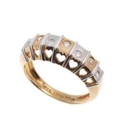 18ct Two Tone Gold Diamond Dress Ring LR-1856 7 18ct Two Tone Gold Diamond Dress Ring LR-1856 -Shiny Jewelry Hub LR 1856 D