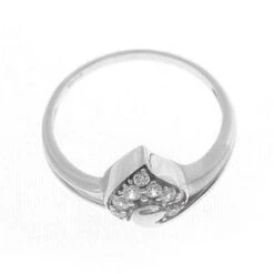 18ct White Gold Dress Ring Set With Cubic Zirconias LR-2484 -Shiny Jewelry Hub LR 2484 D