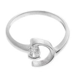 18ct White Gold Dress Ring Set With Cubic Zirconias LR-2534 -Shiny Jewelry Hub LR 2534 D