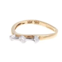 18ct Yellow Gold Cubic Zirconia Dress Ring LR-3509