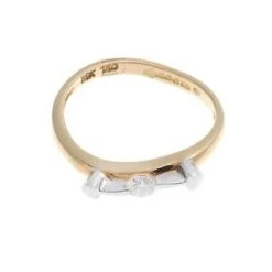 18ct Yellow Gold Cubic Zirconia Dress Ring LR-3509 -Shiny Jewelry Hub LR 3509 B