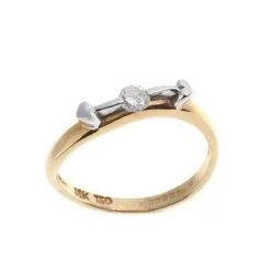 18ct Yellow Gold Cubic Zirconia Dress Ring LR-3509 -Shiny Jewelry Hub LR 3509 C