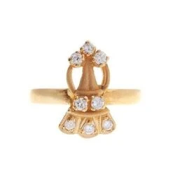 22ct Yellow Gold Cubic Zirconia Dress Ring (3.6g) LR-4193 -Shiny Jewelry Hub LR 4193 B