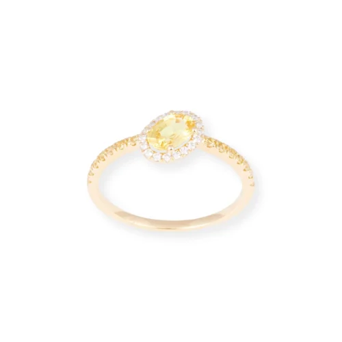 18ct Yellow Gold Ring With Diamond And Yellow Sapphire LR-7037 6 18ct Yellow Gold Ring With Diamond And Yellow Sapphire LR-7037 -Shiny Jewelry Hub LR 7037 2 scaled