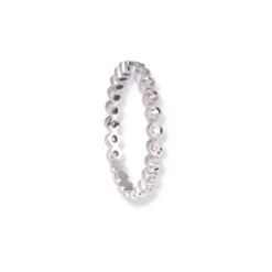18ct White Gold Three Quarters Eternity Band LR-7047 -Shiny Jewelry Hub LR 7047