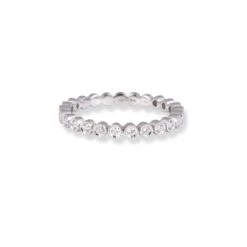18ct White Gold Three Quarters Eternity Band LR-7047 -Shiny Jewelry Hub LR 7047 1
