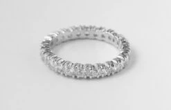 18ct White Gold Full Eternity Ring With Swarovski Zirconias LR11114 3 18ct White Gold Full Eternity Ring With Swarovski Zirconias LR11114 -Shiny Jewelry Hub LR11114 A 18ct white gold eternity ring set with swarovski zirconias