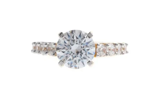 22ct Gold Swarovski Zirconia Engagement Ring LR13313 -Shiny Jewelry Hub LR13313 B