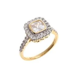 22ct Gold Swarovski Zirconia Dress Ring LR14288 -Shiny Jewelry Hub LR14288 D
