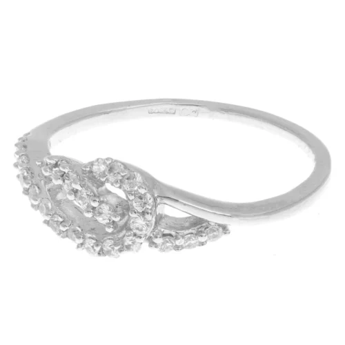 18ct White Gold Cubic Zirconia Dress Ring LR1470