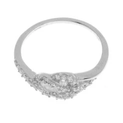 18ct White Gold Cubic Zirconia Dress Ring LR1470 -Shiny Jewelry Hub LR1470 C