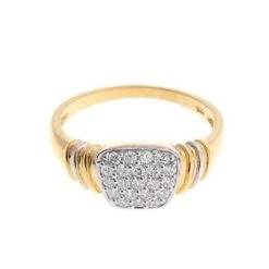 22 Carat Gold Cluster Men's Ring Set With Cubic Zirconias LR14784 -Shiny Jewelry Hub LR14784 C