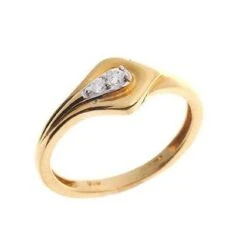 22ct Gold Cubic Zirconia Dress Ring LR15103 -Shiny Jewelry Hub LR15103 D