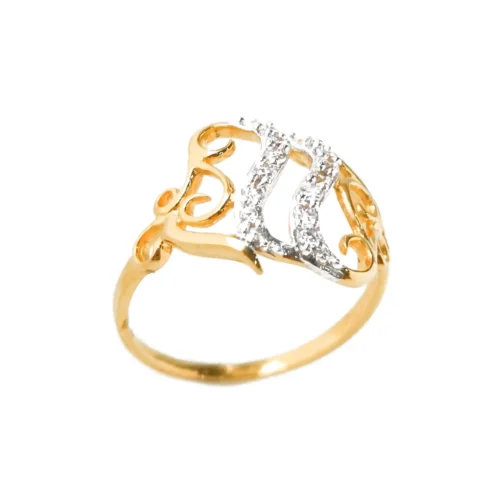 22ct Gold Dress Ring With Swarovski Zirconias LR15388