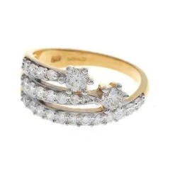 22ct Gold Swarovski Zirconia Dress Ring LR71265