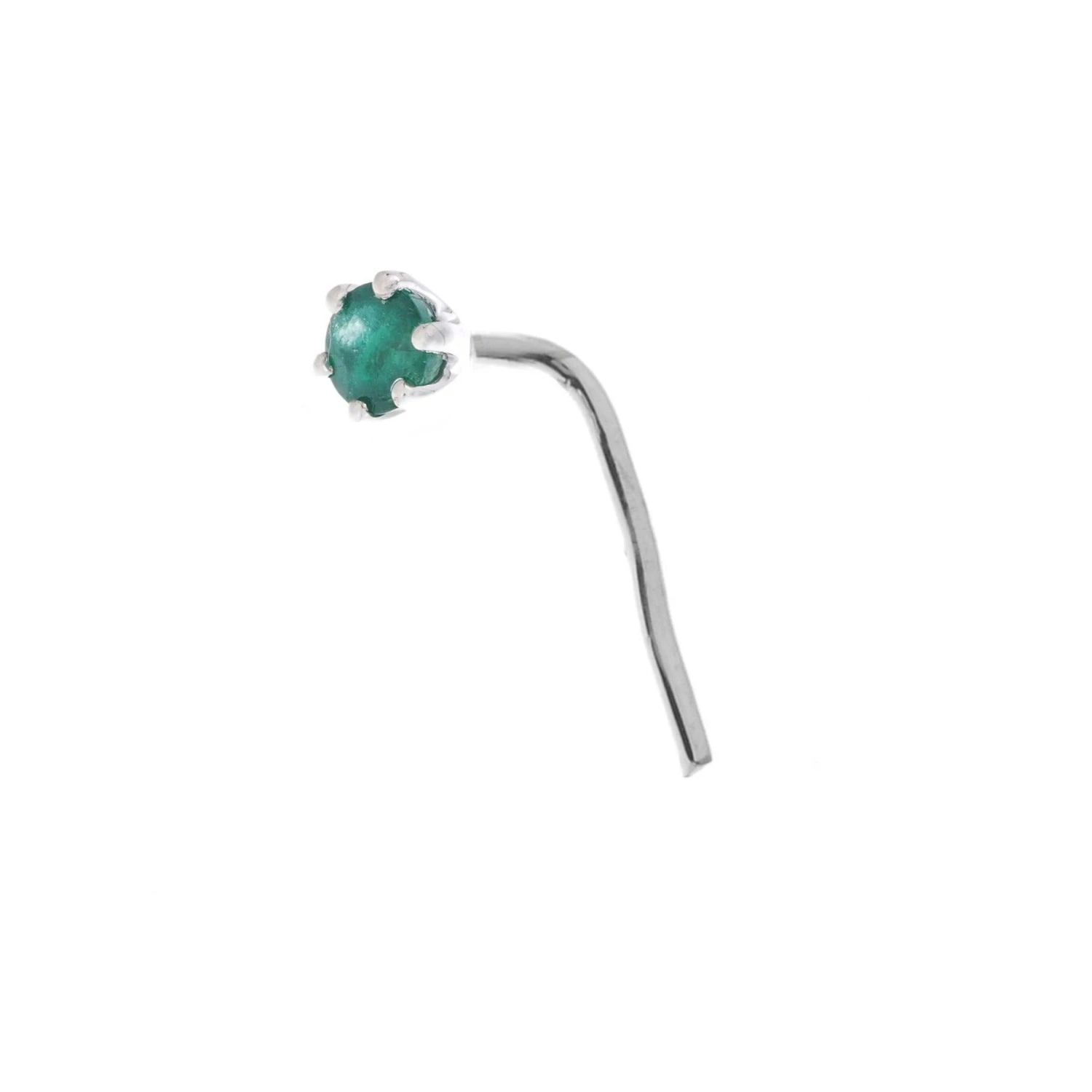 18ct Gold Emerald┋Ruby┋Sapphire L Shape Back Nose Stud (0.02ct - 0.10ct) 10 18ct Gold Emerald┋Ruby┋Sapphire L Shape Back Nose Stud (0.02ct - 0.10ct) - Image 10