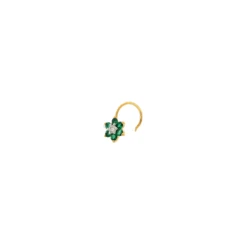 18ct Gold Diamond & Emerald Cluster Nose Stud – Wire Coil Back 7 18ct Gold Diamond & Emerald Cluster Nose Stud – Wire Coil Back -Shiny Jewelry Hub MCS2656Yq wire 22