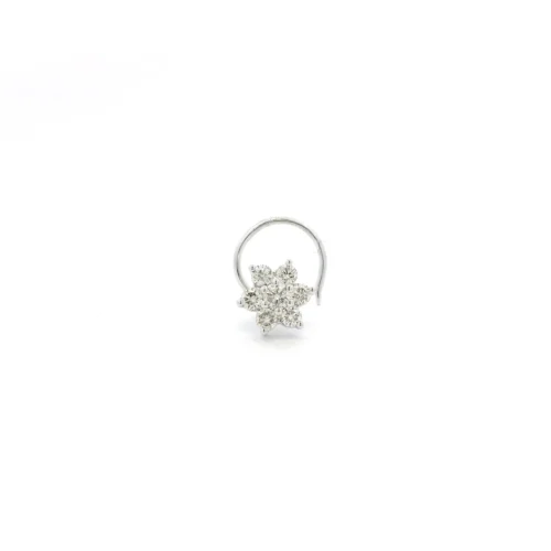 18ct Gold Diamond Cluster Nose Stud | Elegant Wire Coil Back Piercing Jewellery 5 18ct Gold Diamond Cluster Nose Stud | Elegant Wire Coil Back Piercing Jewellery -Shiny Jewelry Hub MCS2659Wq wire