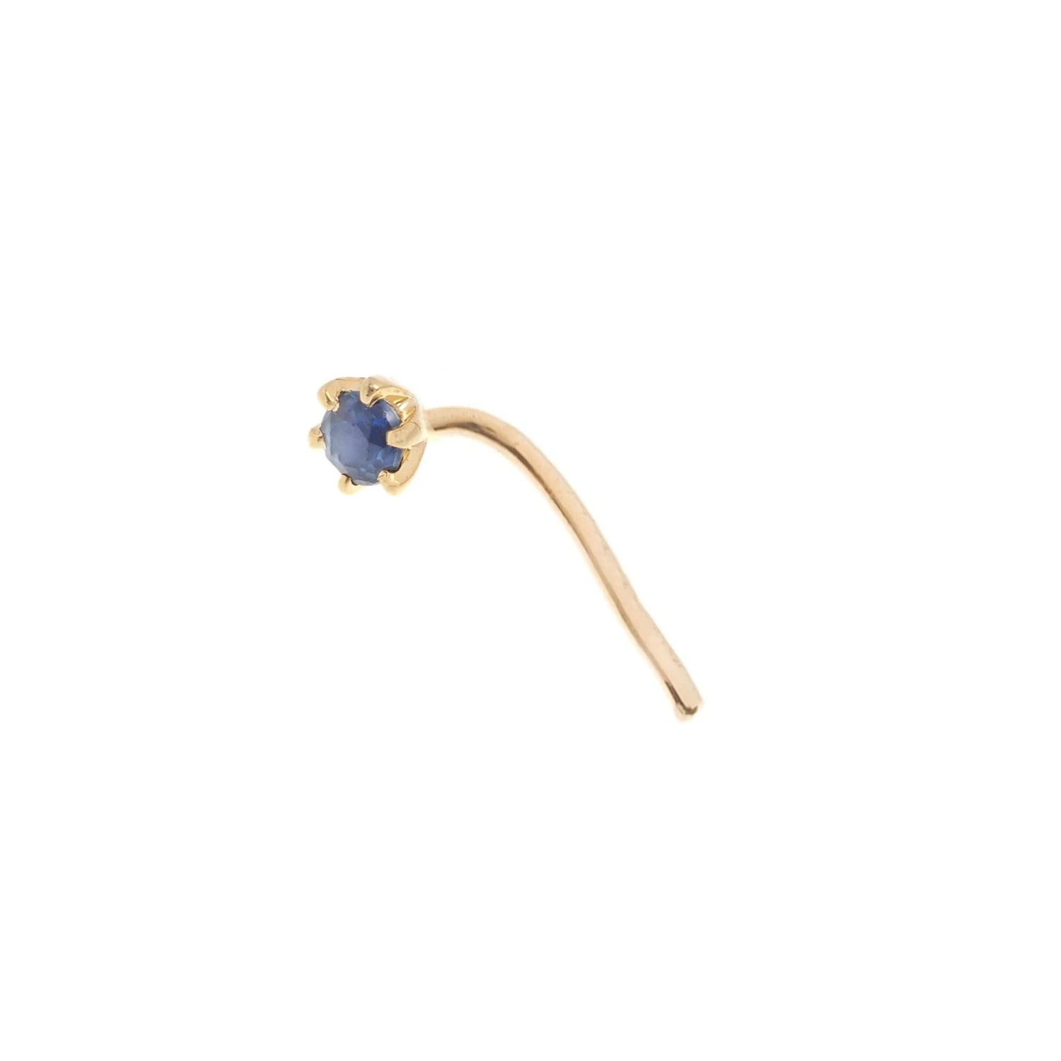 18ct Gold Emerald┋Ruby┋Sapphire L Shape Back Nose Stud (0.02ct - 0.10ct) 2 18ct Gold Emerald┋Ruby┋Sapphire L Shape Back Nose Stud (0.02ct - 0.10ct) - Image 2