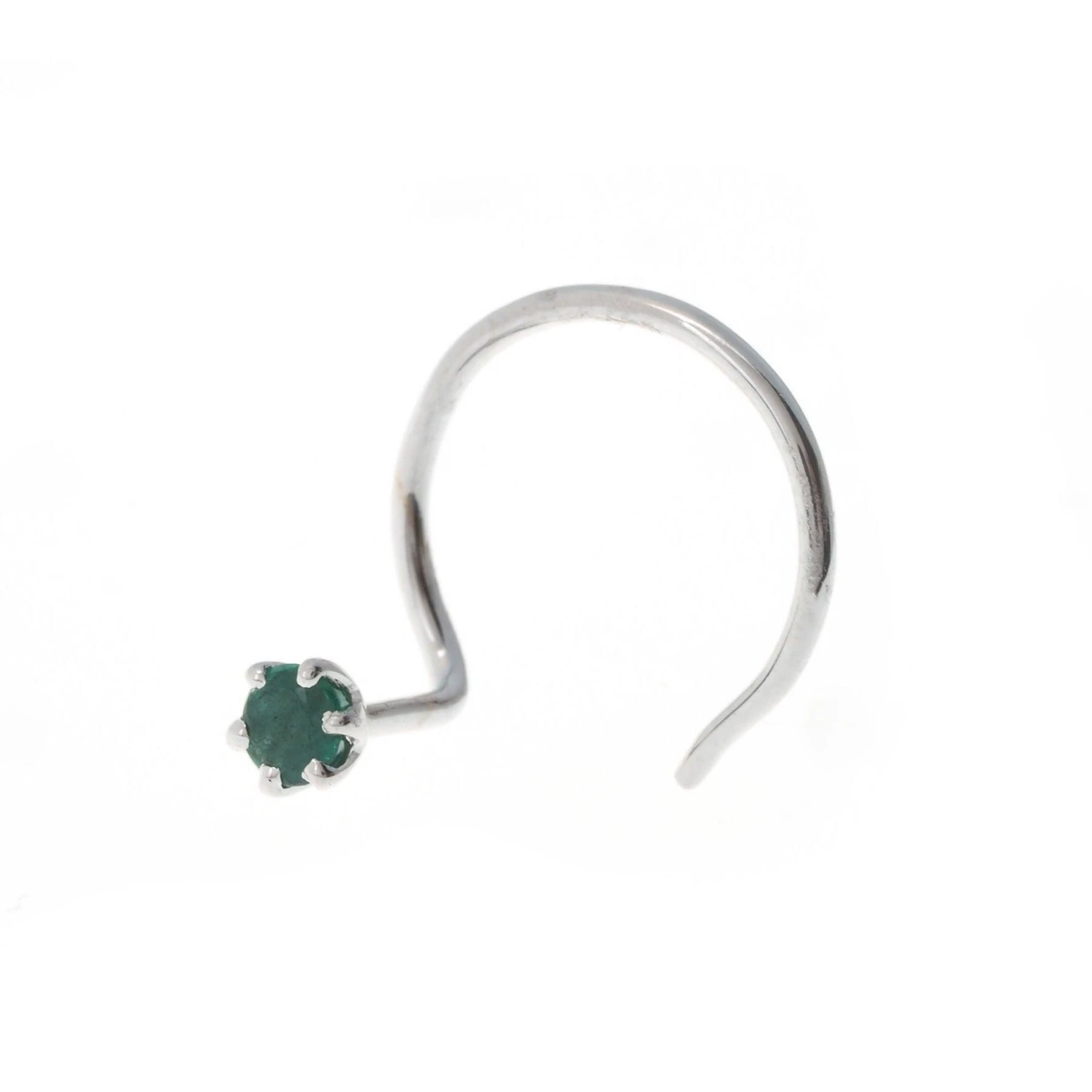 18ct Gold Emerald┋Ruby┋Sapphire Wire Coil Back Nose Stud (0.02ct - 0.10ct) 7 18ct Gold Emerald┋Ruby┋Sapphire Wire Coil Back Nose Stud (0.02ct - 0.10ct) - Image 7